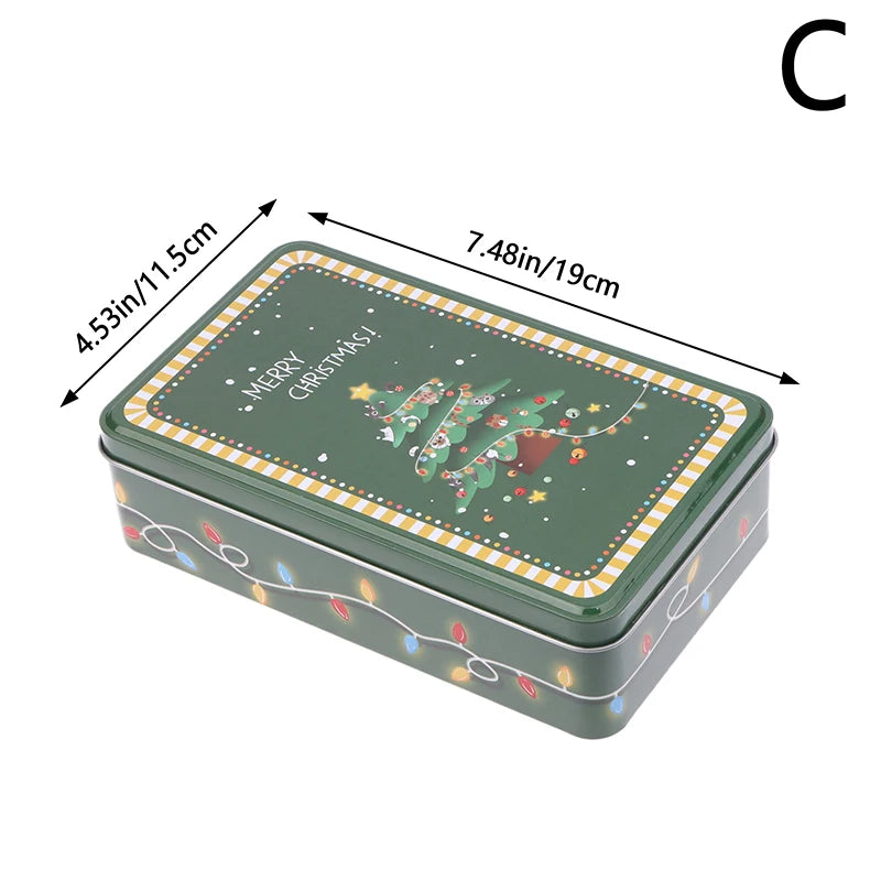 Christmas Merry Tinplate Candy/Cookie Box