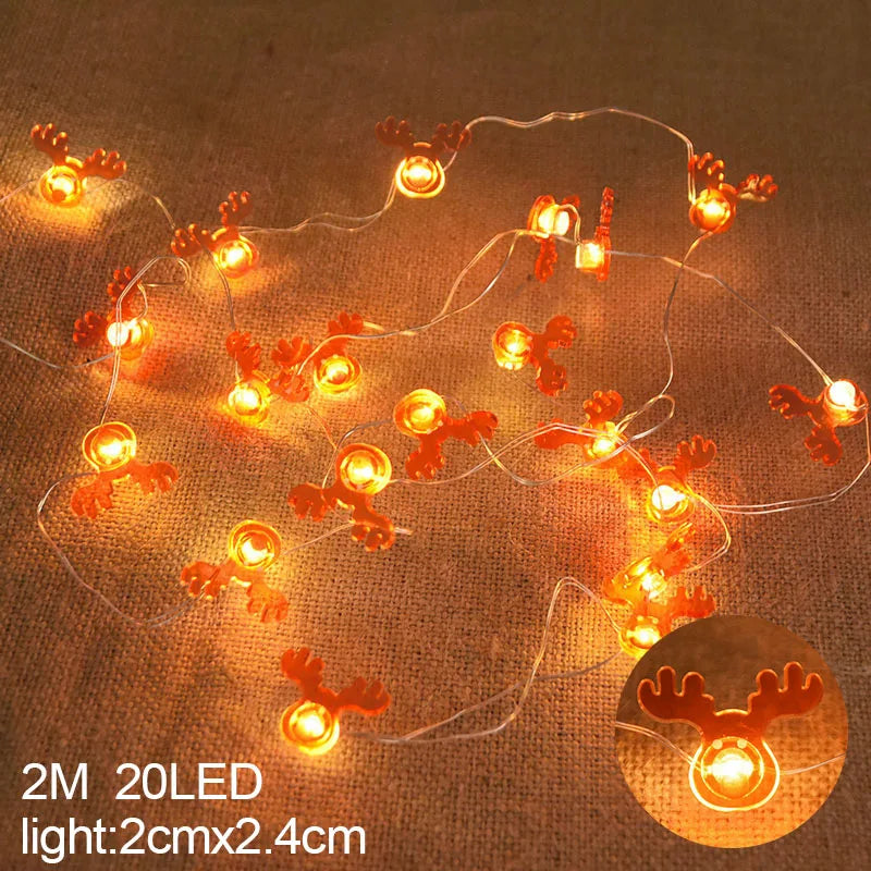 2M 20LED Santa Claus & Snowflake Light String