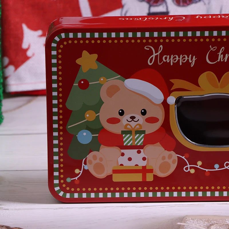 Christmas Merry Tinplate Candy/Cookie Box