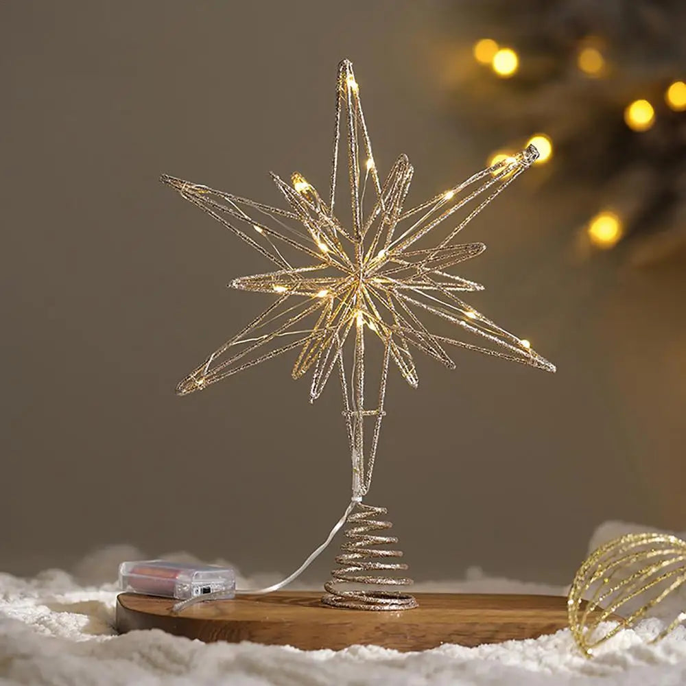 12.6 Inch LED Glitter Christmas Tree Topper Star