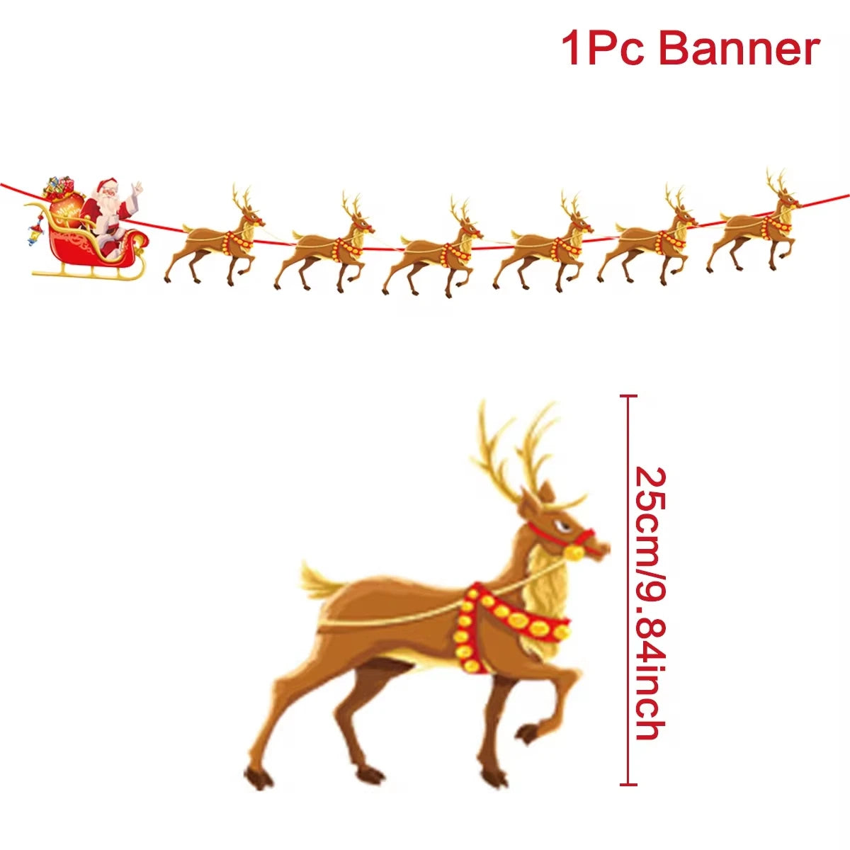 Merry Christmas Banner Garland