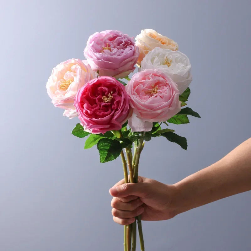 Real-Touch Artificial Rose Peony Flowers