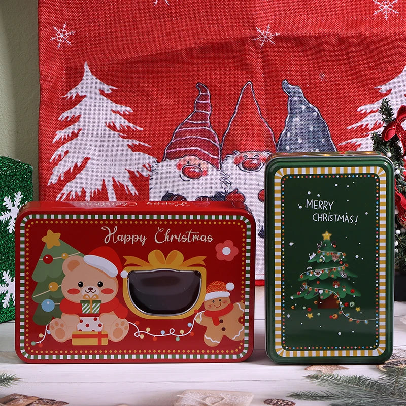 Christmas Merry Tinplate Candy/Cookie Box