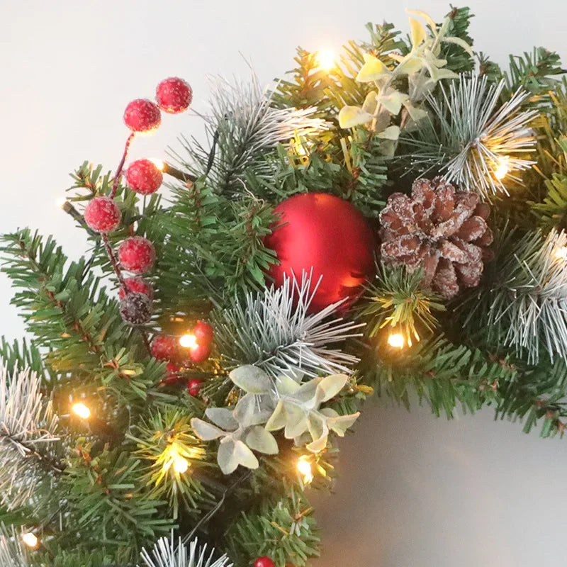 50cm Christmas Wreath with LED Fairy Lights