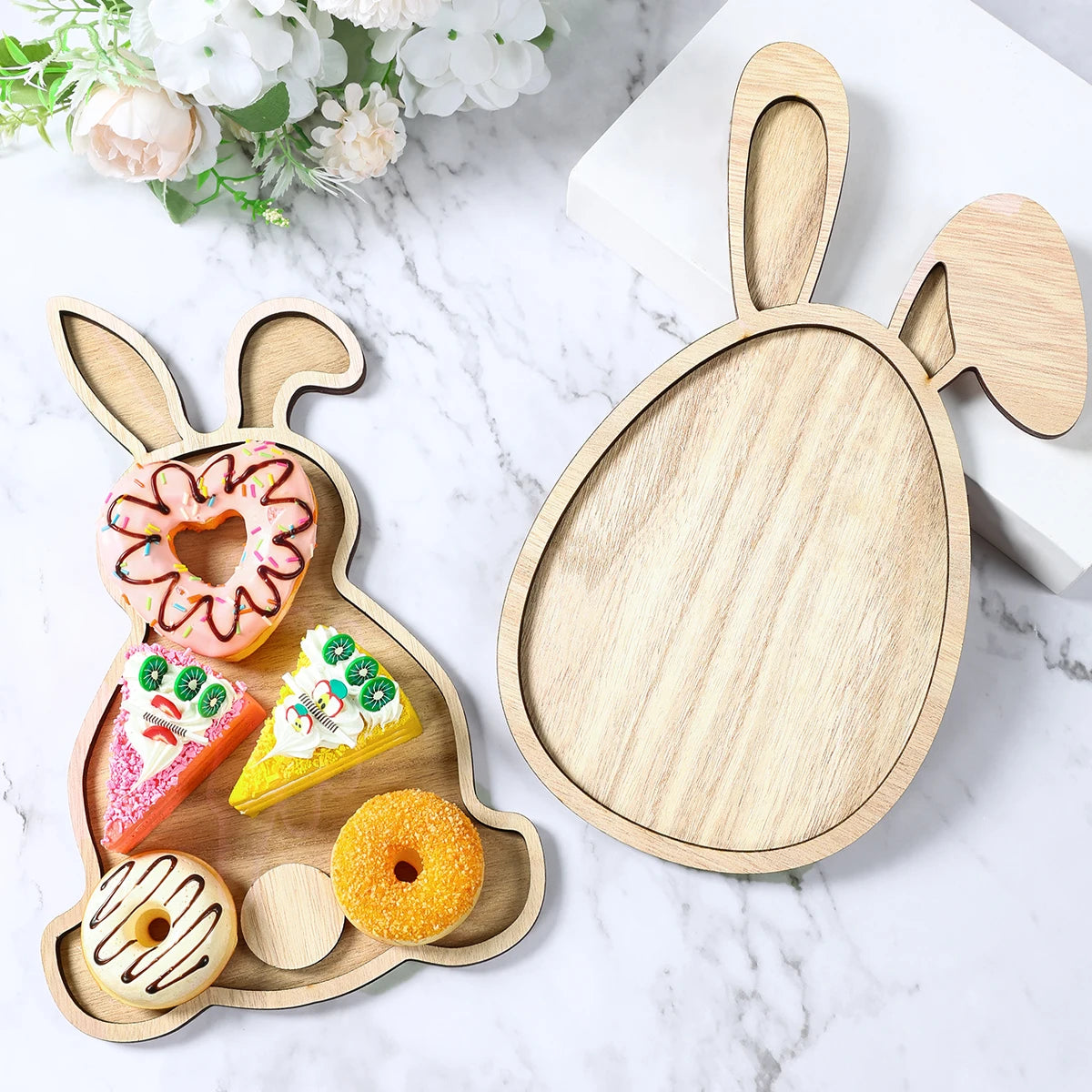 Easter Bunny Wooden Serving Tray