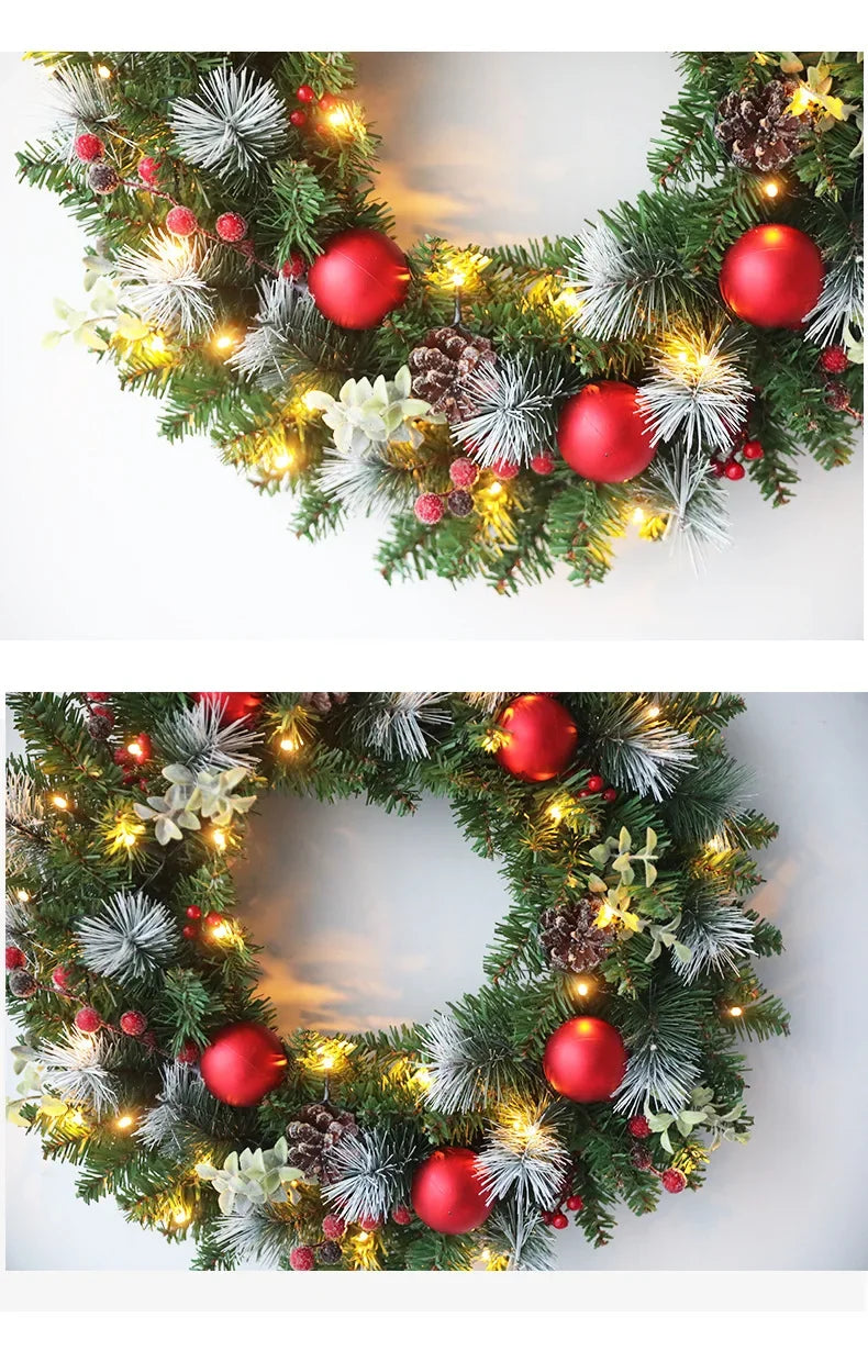 Christmas Wreath with LED Fairy Lights